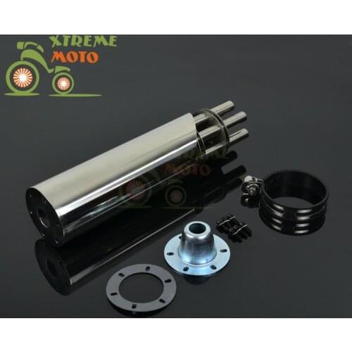 Universal Stainless Steel Exhaust Muffler Gatling Gun Rotating For Honda Yamaha Suzuki Kawasaki Scooter Motorcycle
