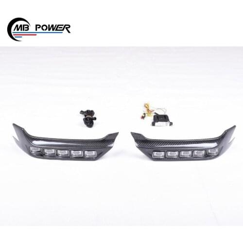 High quality G class W463 4*4 to B style front corner lip with LED lights For G class W463 car parts front bumper lip