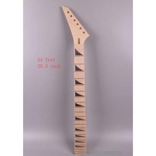 Electric guitar neck replacement 24 fret 25.5" Truss Rod Left Hand Maple