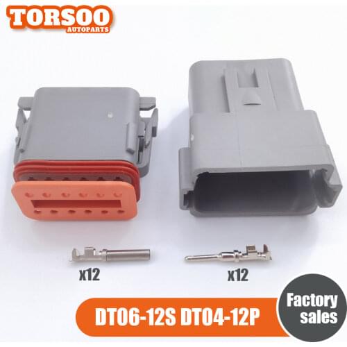 1 Set 12 Way Deutsch DT Waterproof Connector DT06-12S DT04-12P W12S W12P