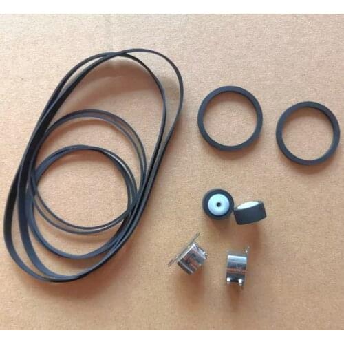 1 Set Cassette Pinch Roller Drive Belts Idler Ring Double Sound Head for Sharp GF-700
