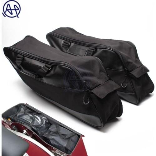1pair Motorcycle Black Saddlemen Hard Saddle Bag For Harley Road King Street Glide Ultra Electra Glide 1994-2013 2006 2008 2012