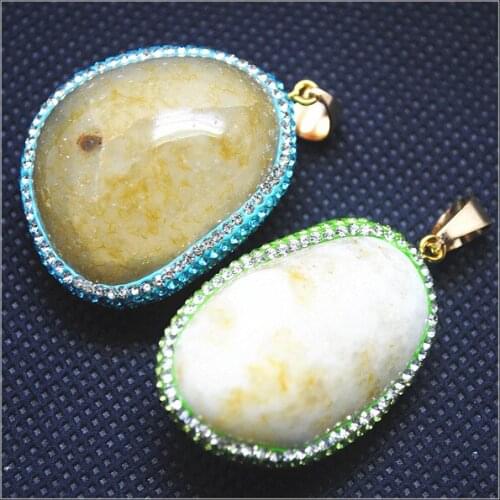 Nature semi precious stone with charms pendants stone pendants mens fashion jewelry top fashion choker necklace items