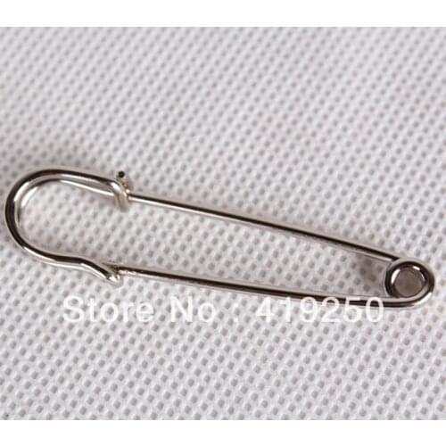 100pcs 75MM High quality Larger silver Safety Pins set