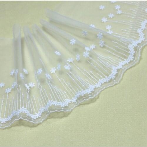 2yard 18cm Width Beige High Quality Clothing Material DIY Craft Wedding Embroidery Lace Trim