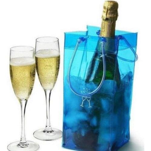 200 pcs PVC Wine Beer Champagne Drink Cooler Chiller Pouch Wine Bottle Ice Bag for Parties SN323