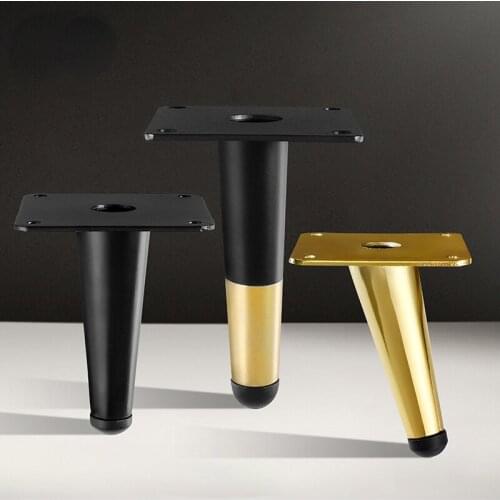 4PCS Black And Gold Furniture Feet Cabinet Feet Iron Table Foot Sofa Bed Chair Leg Bearing Capacity 800kg,Furniture Hardware