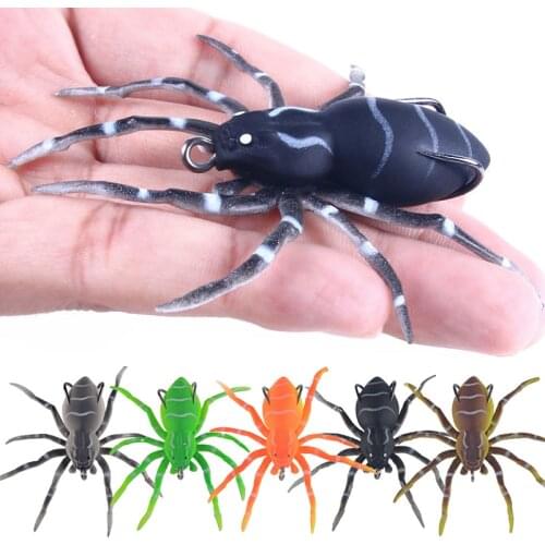 5 Pcs Spider Soft Bait Fishing Lure Hooks Silicone Artificial Softbait Lures Realistic Design 8cm pesca Bait Fishing Lure