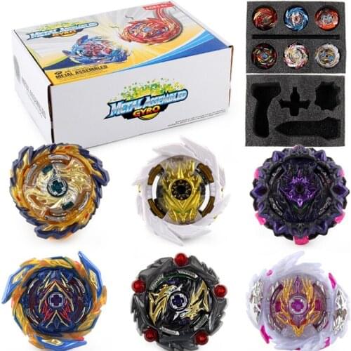 6pcs Bayblade BurstMetal Spinning Top Booster Gyroscope Toy Set With 2pcs Launchers Combination Fighting Toys New In Box