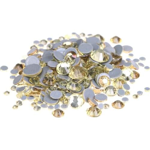 AAAAA Quality Jonquil Hot Fix Rhinestone Super Bright Glass Strass Hotfix Iron On Crystal Rhinestones for Wedding Decoration