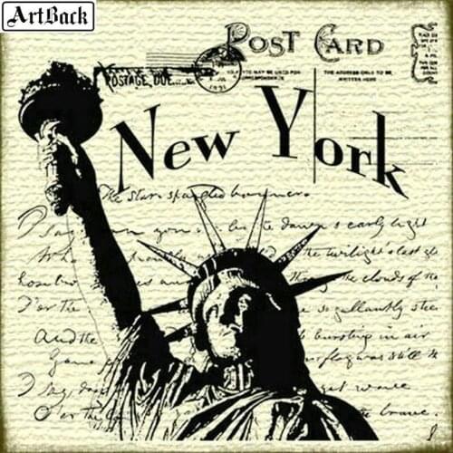 12 style flower diamond painting New York free goddess landscape icon 5d full square round rhinestone mosaic crafts home decor