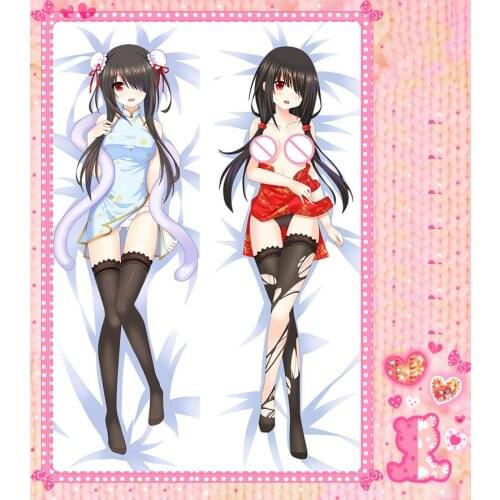 Anime Cartoon Date A Live Bolster Hugging Peach Skin 2 Way Pillow Case Pillow Cover Pillowcase Gift 78107