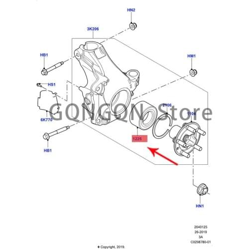 CAR front and rear bearings 2015-2021lan dro ve rdi sco ve ry of go dra nge rov er evo que front and rear wheel bearing flange w