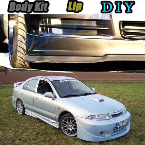 Car Bumper Lip Front Spoiler Skirt Deflector For Mitsubishi Carisma 1995~2004 Tune Car Modified Body Kit VIP Hella Flush Lips