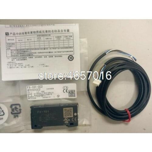 Free shipping FX-101-CC2 Standard-Type Digital Fiber Optic Amplifier - NPN - 2m Cable Included 100% Original & New