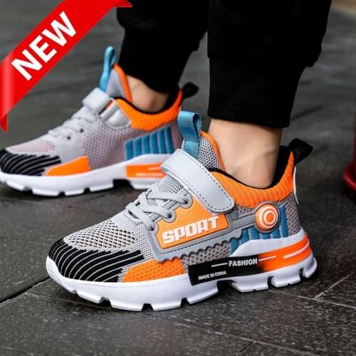 Spring Autumn Kids Shoes Boys Sneakers Breathable Patchwork Hook Sport Running Children Shoes Girls Casual Sneakers Size 28-39