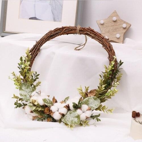 Home Door Decorations Easter Wreath Cotton Eucalyptus Leaf Artificial Wreath Easter Decorations for Home Door Pendant Easter New