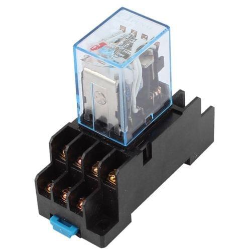 HH54P AC 12V Coil 4PDT 14 Pins Electromagnetic Power Relay w DYF14A Base