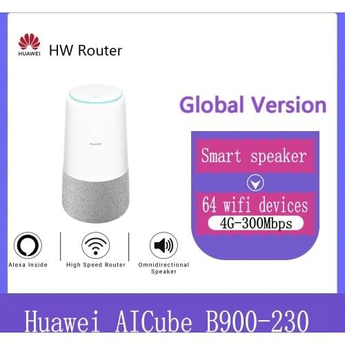 Huawei 4G router 300Mbps cat6 ai Cube speaker portable hotspot wifi modem B900-230 Support for Alexa, voice assistant pk b525
