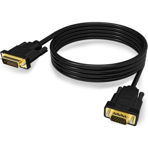 DVI to VGA Cable, Active DVI D 24+1 to VGA Male to Male with Chip Adapter Converter Cable for PC DVD Monitor HDTV, 6.6Ft