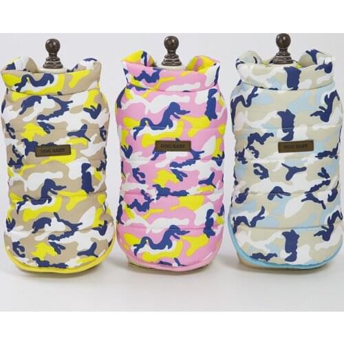 Camouflage Dog Coat Autumn Winter Pet Jacket Warm Clothes Overcoat For Bulldog Teddy Yorkshire Terrier Dog(S/M/L/XL/XXL)