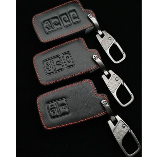 Classic High Quality Leather Car Key Cover For Toyota Rav4 Corolla Camry Crown Prado Smart Remote Control Accessories Shell