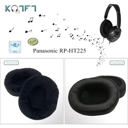 KQTFT 1 Pair of Velvet leather Replacement EarPads for Panasonic RP-HT225 Headset Earmuff Cover Cushion Cups