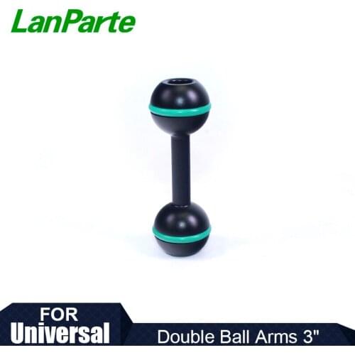 LanParte Double Ball Arm 3" diving bracket light arm for Ultra Magic Arm ULMA-01 compatible with ULCS