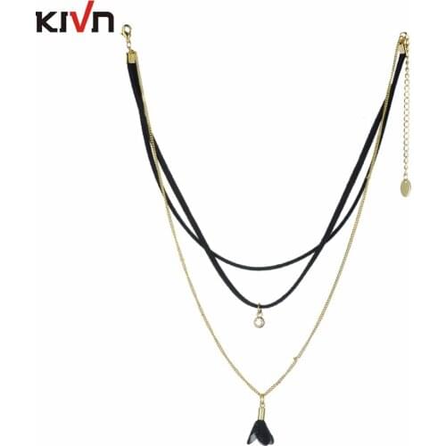 KIVN Fashion Jewelry Black Retro Gothic Punk Choker Collar Necklaces for Women Christmas Birthday Promotion Gifts
