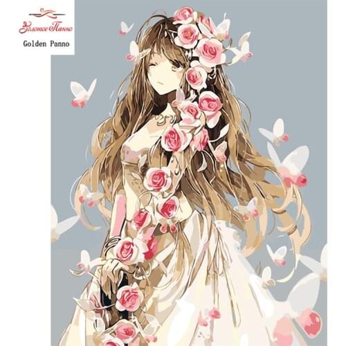 Golden Panno,Needlework,DIY DMC 14CT Cross stitch Kit, Pattern Embroidery Cross-stitch Painting,Christmas,flower girl 1010