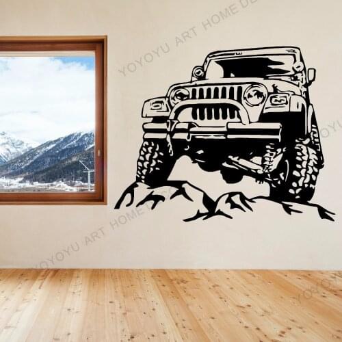 Wall Decal Vinyl Car Automobile Wall Mural Driving Modern Design Mountain Car Wall Sticker Home Decoration Wallpaper rb201