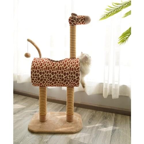 Giraffe Cat Climbing Frame Four Seasons Universal Platform Climbing Frame Cat Supplies [animal Kingdom Series]