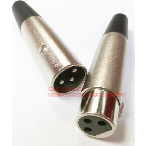 Pair Audio Mic Microphone Adapter XLR 3 Pin Male Female Jack Connector , 8 Pairs , Free shipping