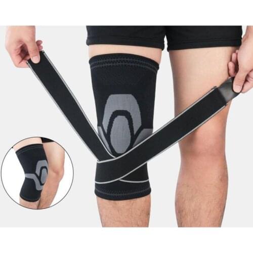 1PC Sports Kneepad Pressurized Elastic Knee Pads Support Fitness Gear Basketball Volleyball Brace Protector