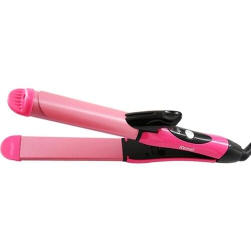 2 in 1 Professional Kemei KM-1055 Hair Straightener Irons Hair Curler Flat Iron Straightening Styling Rollers Tools
