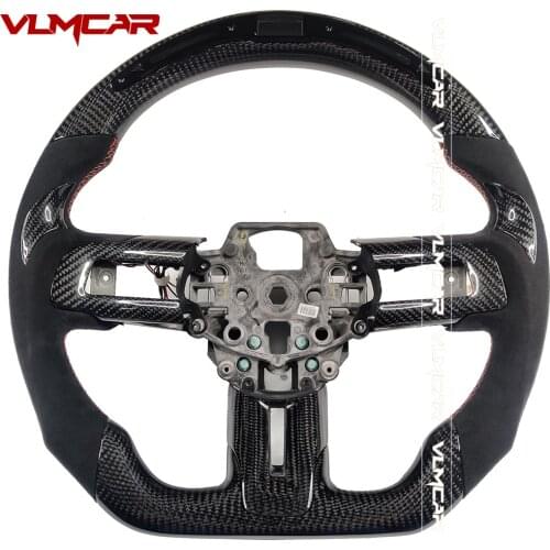 Custom Carbon Fiber Steering Wheel With LED For Ford Mustang 2017