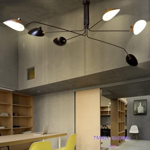 Modern Spider Serge Mouille Ceiling Lights for Living Room Bedroom Lamp Hanging Luminaire Home Lighting Fixtures Art Deco WF