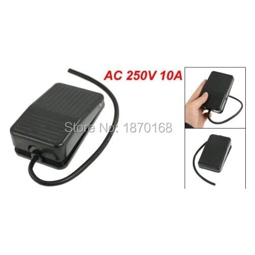 TFS-1 AC 250V 10A SPDT NO NC Nonslip kekuasaan sesaat kaki Pedal saklar hitam