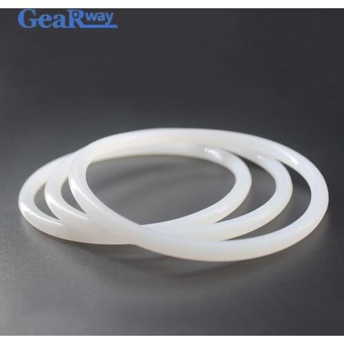 Gearway O Ring Seal Gasket 5mm CS Food Grade Translucent Silicon O Type Ring 92/95/98/100/105/195/200mm OD VMQ O Ring Sealing