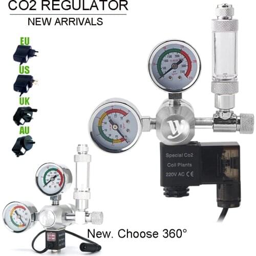 WYINzrdr Aquarium CO2 Regulator Magnetic Solenoid Kit Valve Fish Tank Accessories CO2 Control System Reactor Generator Set upper