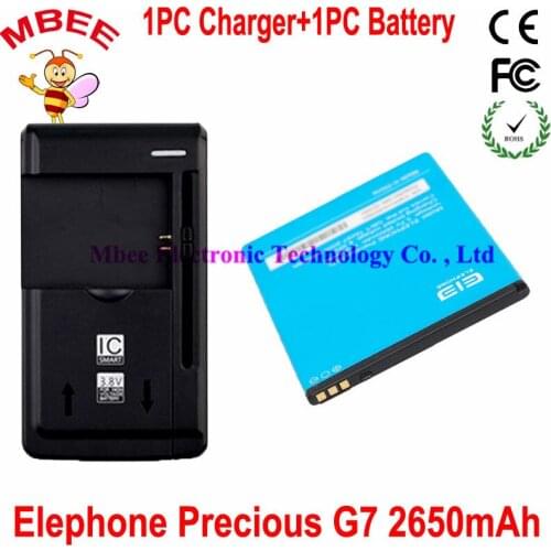 1LOT=1PC Universal Dock Charger +1PC Original Elephone Precious G7 Battery Batterie Bateria Batterij Accumulator AKKU PIL