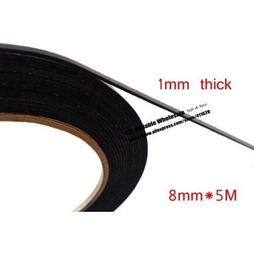 1mm thick) 8mm wide, 5 meters Long, Double Sided Adhesive Foam Sponge Sealing Tape