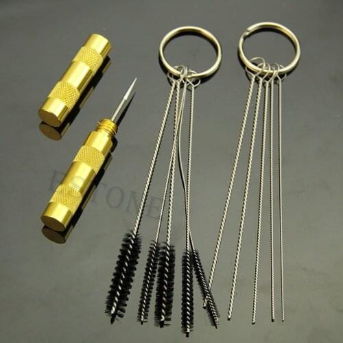 11 PC Airbrush Spray Cleaning Repair Tool Kit Stainless steel Needle Brush Set