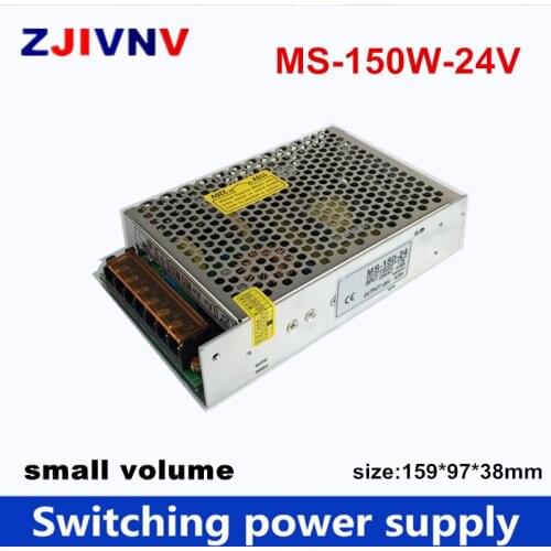150W 24V 6.5A Mini size LED Switching Power Supply ac-dc transformer 220V 24v single output smps24vdc (MODEL: MS-150-24)