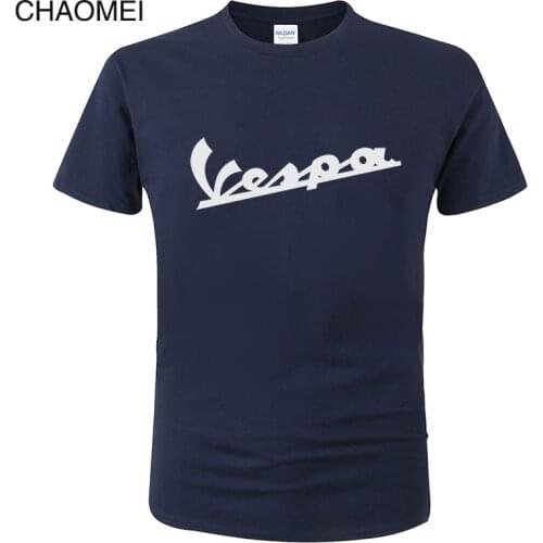 2019 Vespa T Shirt Men Funny Vespa Harajuku Print T-shirt 100% Cotton Summer Short Sleeve O Neck Tees Male Tops C108