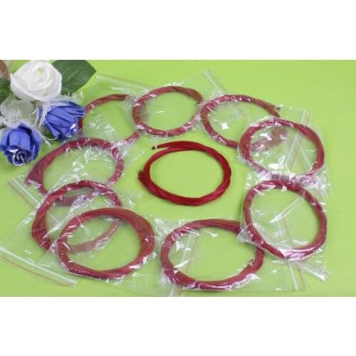 50 pcs Violin Bow Cello Bow Horse Hair Red color 75-85cm Mongolia horse Tail