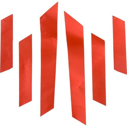 6Pcs/Set Red Car Reflective Sticker Front Fog Light Decor Strip Accessories Fit For Hyundai Sonata 2020 2021