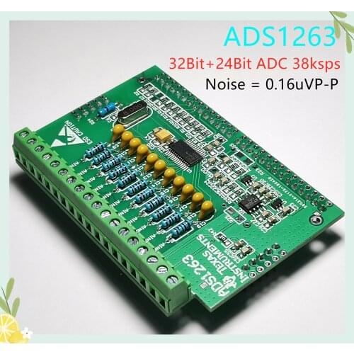 ADS1263 32-bit ADC Thermocouple Weighing Sensor Strain RTD PT100 High Precision