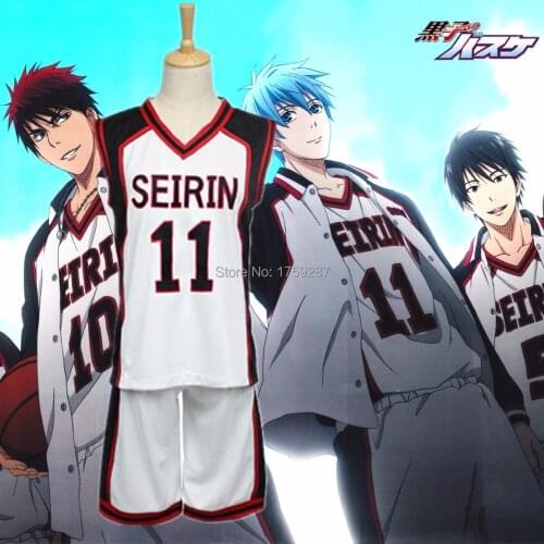 Kuroko no Basuke SEIRIN Basket Ball Uniforms Cosplay Costume Kurokos Basketball Kuroko Tetsuya Men & Women Sportswear Jersey