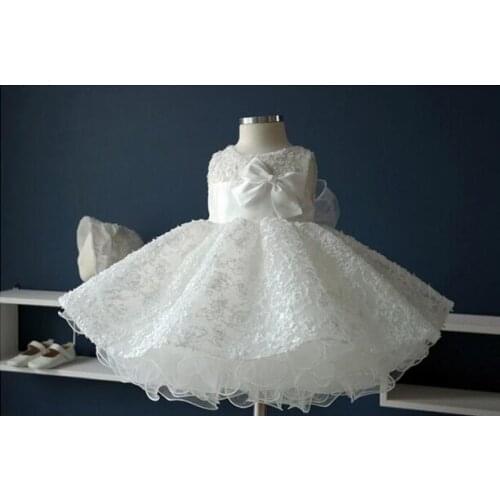 White First Communion Dresses For Girls 2017 Brand Tulle Lace Infant Toddler Pageant Flower Girl Dresses for Weddings and Party
